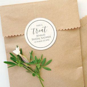 Bruiloft Champagne Calligrafie Waterverf  Ronde Sticker