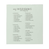 Bruiloft Checklist Notitieblok (Voorkant)