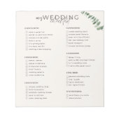 Bruiloft Checklist Notitieblok (Voorkant)
