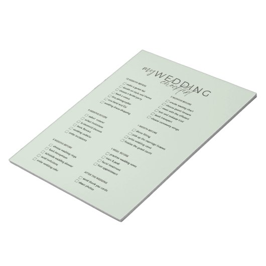 Bruiloft Checklist Planner Notitieblok (Schuin)