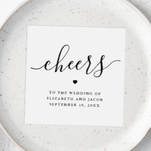 Bruiloft 'Cheers' Modern Schone Minimale Bar Scr Servet