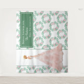 Bruiloft Chic Fotobackdrop - Groen Wandkleed (Voorkant)