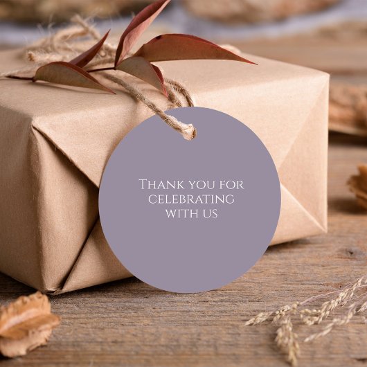 Bruiloft Classic Bloemenlavendel Lila Wisteria Bedankjes Labels