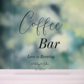 Bruiloft Coffee Bar Bruidsfeest Acryl Bord (Neutraal)