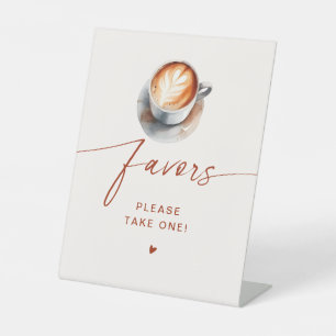 Bruiloft Coffee Favorieten Reclamebord Met Voetstuk
