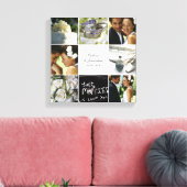Bruiloft collage gewikkeld canvas - wit afdruk (Insitu (Woonkamer))