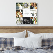Bruiloft collage gewikkeld canvas - wit afdruk (Insitu (Slaapkamer))
