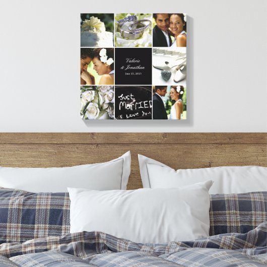 Bruiloft collage verpakt canvas (Insitu (Slaapkamer))