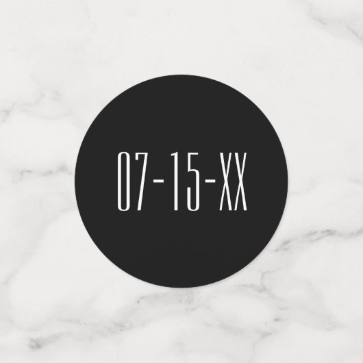 Bruiloft Confetti Elegant Goud en Zwart (Kleine voorkant)