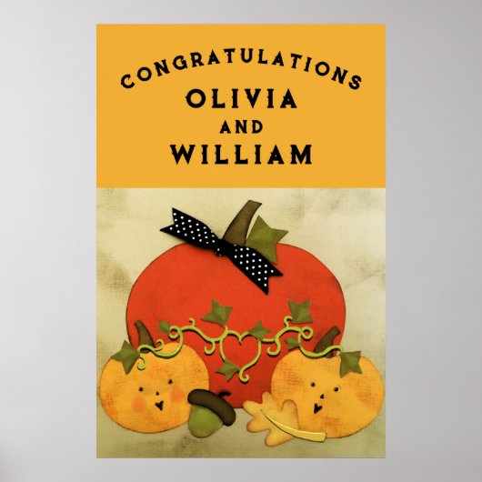 Bruiloft Congratulations Poster (Voorkant)