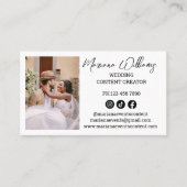 Bruiloft Content Creator sociale media foto Visitekaartje (Voorkant)