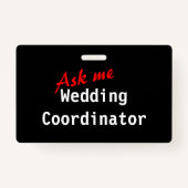  bruiloft coördinator badge (Achterkant)