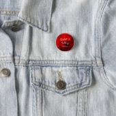 Bruiloft Creatief Abstract Kunstwerk Rood Ronde Button 3,2 Cm (In situ)