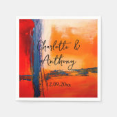 Bruiloft Creatief Abstract Kunstwerk Servet (Voorkant)