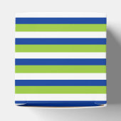 Bruiloft cupcake blauw groen gestreept bedankdoosjes (Bovenkant)