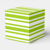 Bruiloft cupcake groen wit gestreept bedankdoosjes (Achterkant)