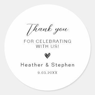 Bruiloft Custom Bedankt voor het vieren van feest Ronde Sticker