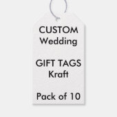 Bruiloft Custom Gift Labels (10) KRAFT Cadeaulabel (Voorkant)