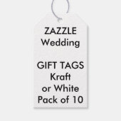 Bruiloft Custom Gift Labels WIT, GRIJS Touw Cadeaulabel (Voorkant)