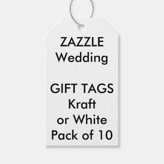 Bruiloft Custom Gift Labels WIT, GRIJS Touw Cadeaulabel (Voorkant)