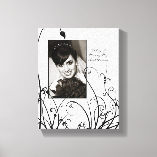 Bruiloft Custom Portret Canvas Afdruk (Voorkant)