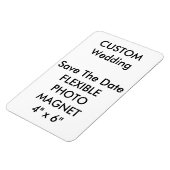 Bruiloft Custom Save De Datum Foto Koelkast Magnee Magneet (Linkerzijde)
