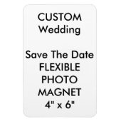 Bruiloft Custom Save De Datum Foto Koelkast Magnee Magneet (Verticaal)