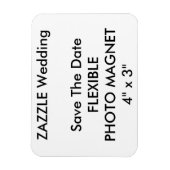 Bruiloft Custom Save De Datum Foto Koelkast Magnee Magneet (Verticaal)
