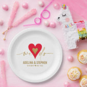 Bruiloft Dag Elegant Eenvoudig Hart We Doen Goud S Papieren Bordje (Feest)