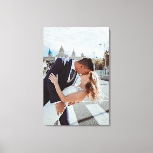 Bruiloft Dag Gepersonaliseerde foto Canvas Print