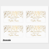 Bruiloft Dag Gouden Stippen | personaliseren Rechthoekige Sticker (Vel)