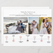 Bruiloft dag reisschema tijdlijn Sjabloon (Voorkant / Achterkant)