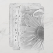Bruiloft Daisy Macro met gescheurde rand Kaart (Voorkant / Achterkant)