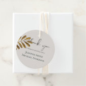 Bruiloft Dank Je Favors met Roestige Bronzen Blad Bedankjes Labels (In situ)