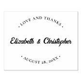 Bruiloft dank u aangepaste liefde en bedankt 	rubberstempel (Afrduk)