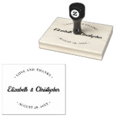 Bruiloft dank u aangepaste liefde en bedankt 	rubberstempel (Gestempeld)