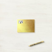 Bruiloft dank u gunst goud minimale ombre post-it® notes (Op bureau)