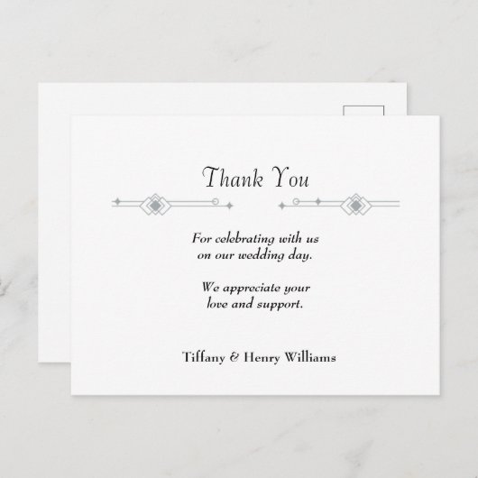 BRUILOFT DANK U KAART (Voorkant / Achterkant)