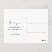 Bruiloft dank u kaart foto (Achterkant)