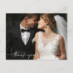 Bruiloft dank u kaart foto