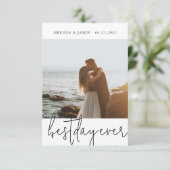 Bruiloft Dank u Kaart Foto bruiloft (Staand voorkant)