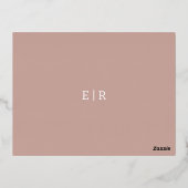 Bruiloft Dank u kaart in roze goud (Achterkant)