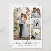 Bruiloft Dank u kaart minimalistisch modern (Voorkant)