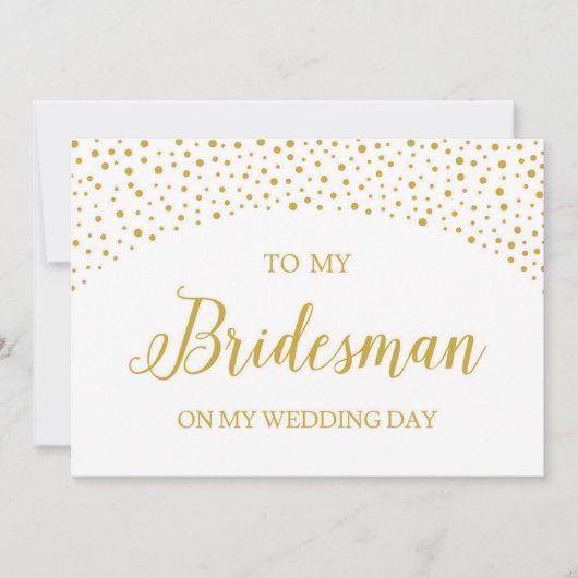 Bruiloft Dank u kaart voor bruidsman (Voorkant)