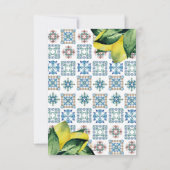 Bruiloft Dank u Kaarten Blauwe & Gele Citroenen (Achterkant)