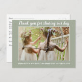 Bruiloft dank u kaarten met foto Virtual Digital (Voorkant / Achterkant)