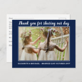 Bruiloft dank u kaarten met foto Virtual Digital (Voorkant / Achterkant)