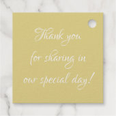 Bruiloft Dank u met Fancy  Scroll Lijst Bedankjes Labels (Achterkant)