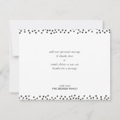 BRUILOFT DANK U moderne luxe kalligrafie zwart Bedankkaart (Achterkant)