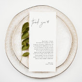 Bruiloft dank u opmerking, minimalistische bruilof